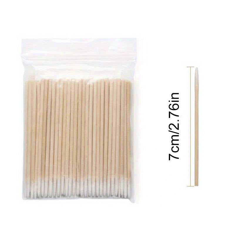 500pcs Nail Wooden Swabs - Precision Cleaning Sticks for Nail Tips, Polish Remover & Manicure Details, Unscented, Natural Wooden Heads, Nail Art Tool, Nail Art | Precision Cleaning Sticks | Gentle Swabs, Nail Art Supplies